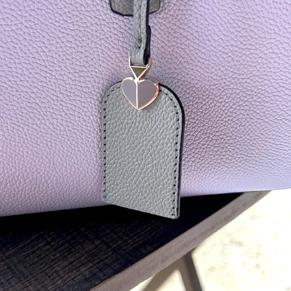 NWT Kate Spade Lavender, grey & cream satchel or tote. - Picture 5 of 13